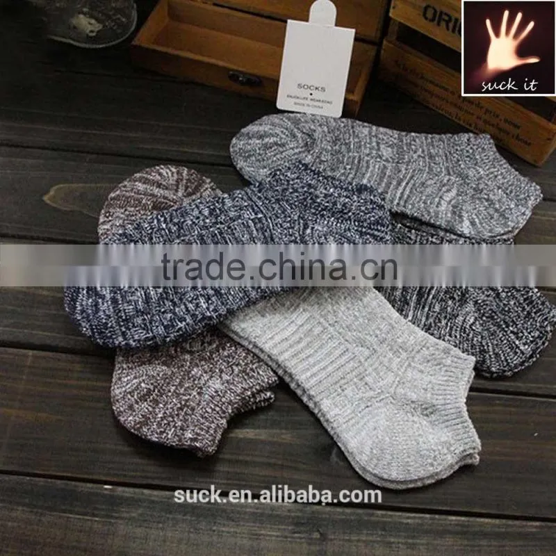 cotton outdoor winter men's ankle socks with ship style