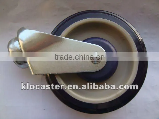 Supply 125mm PU shopping trolley caster
