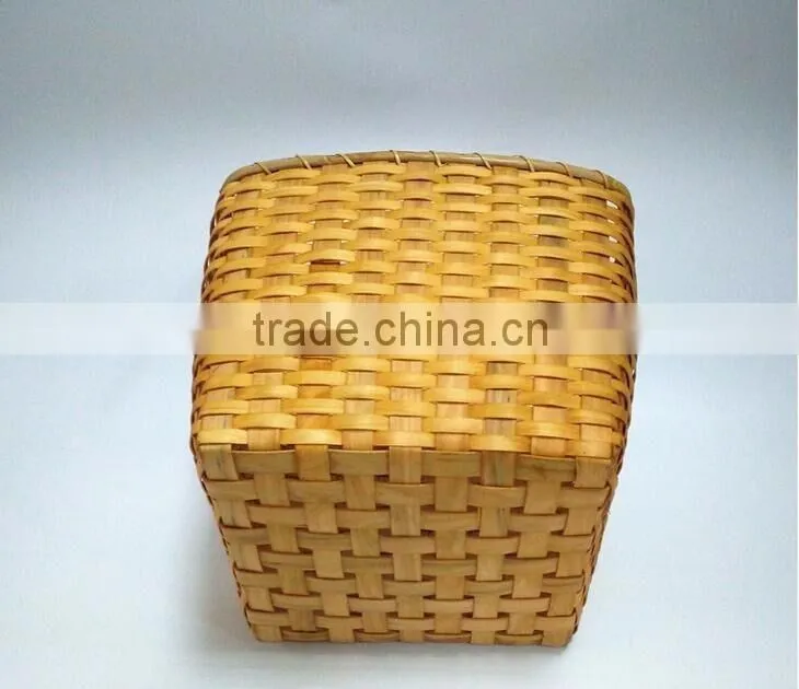 Wood weaving convenient high-sized magazine tote basket