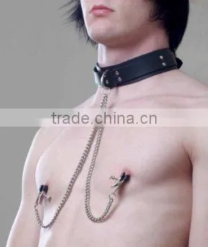 New pvc Nipple Clamp for man with chain, sex toys clip