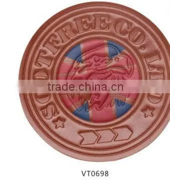 Jeans metal pu leather patch labels jeans leather patch labels