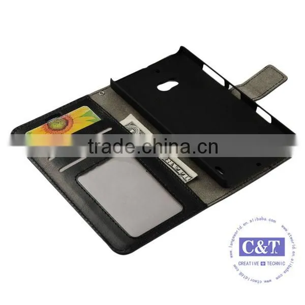 C&T Charming Design Luxury PU Leather Wallet Cover for Nokia Lumia 930