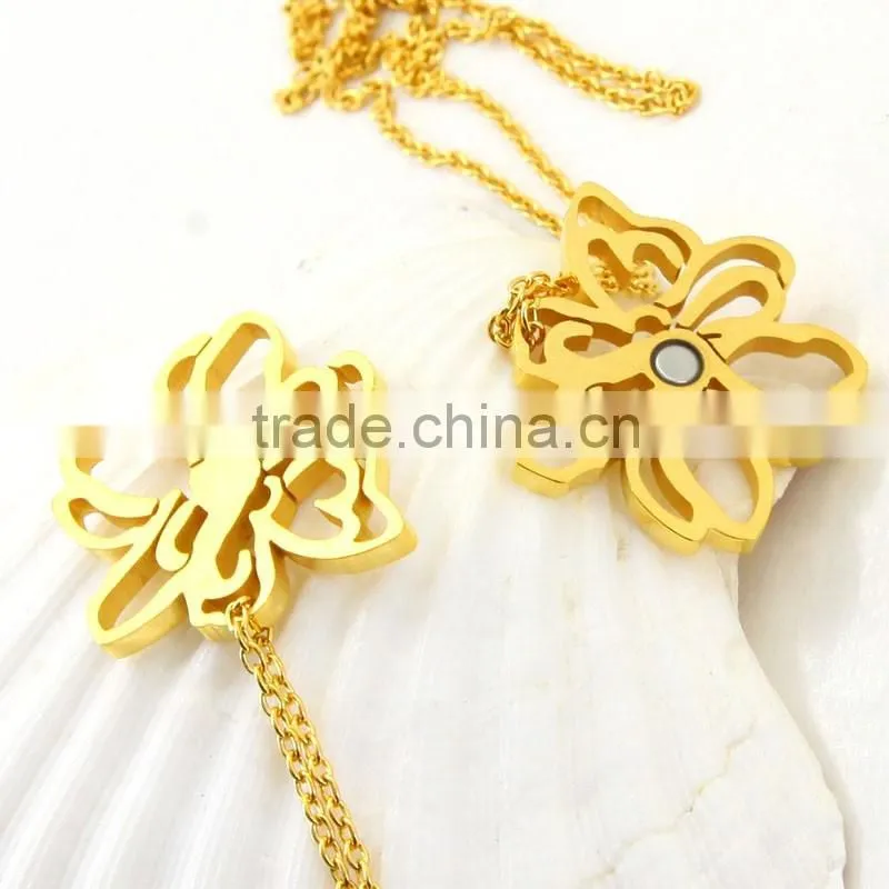 New Product Pendant with Gold Magnet Flower for Mother Necklace