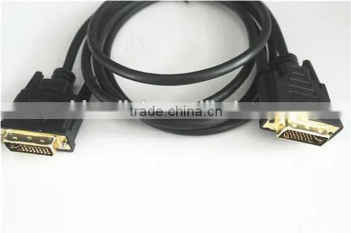 DVI-D 24+1 pin Dual Link Cable DVI Male to Male Gold 1.8m