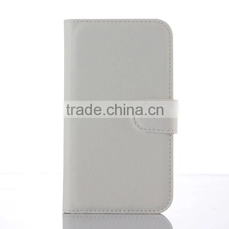Hot Selling Ultra Thin Lichee PU Leather Case Wallet Folio Flip Cover for Samsung GALAXY J1 ACE