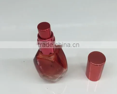 high quality10ml red cylindrical round perfume glass bottle for men and women
