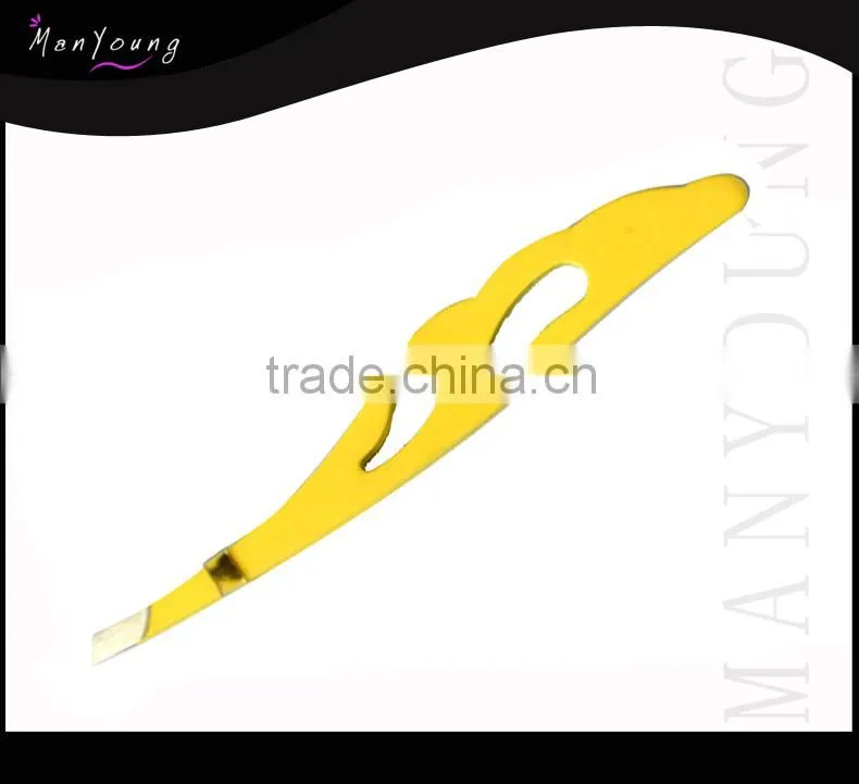 eyebrow tweezers yellow color