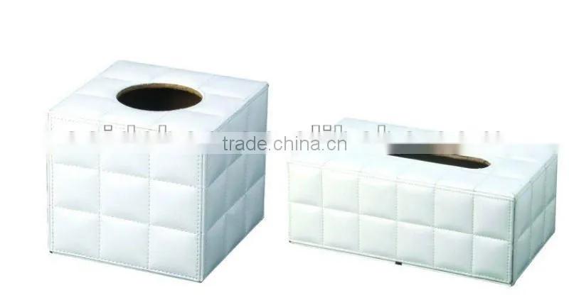 high quality leather tissue box