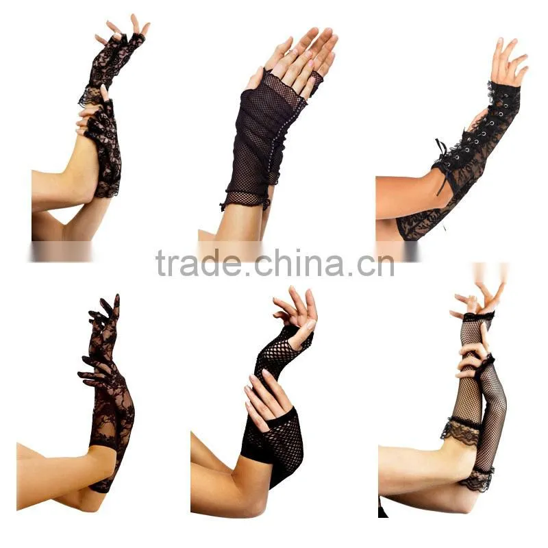 Wholesale Cheap Custom Fingerless Bridal Satin Gloves