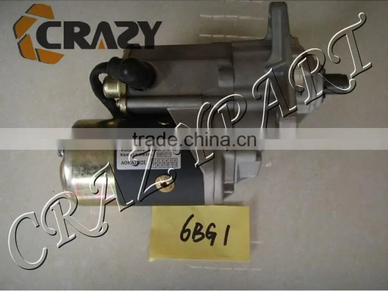 Diesel engine 6BG1 start motor excavator spare parts,6BG1 engine parts