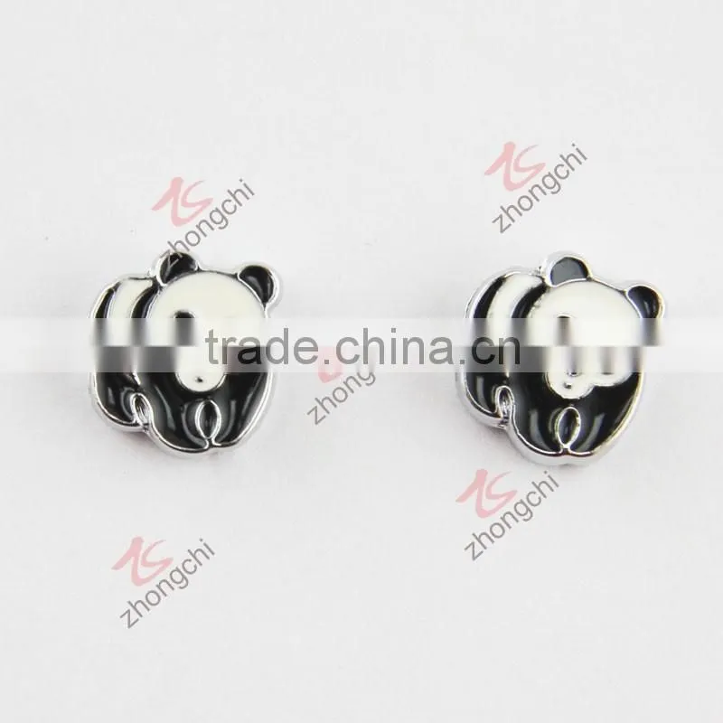 Panda slider charm bead fit leather bracelet (JP08)