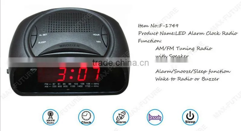 New item digital alarm clock radio AM/FM Led Clock Radio With Speaker
