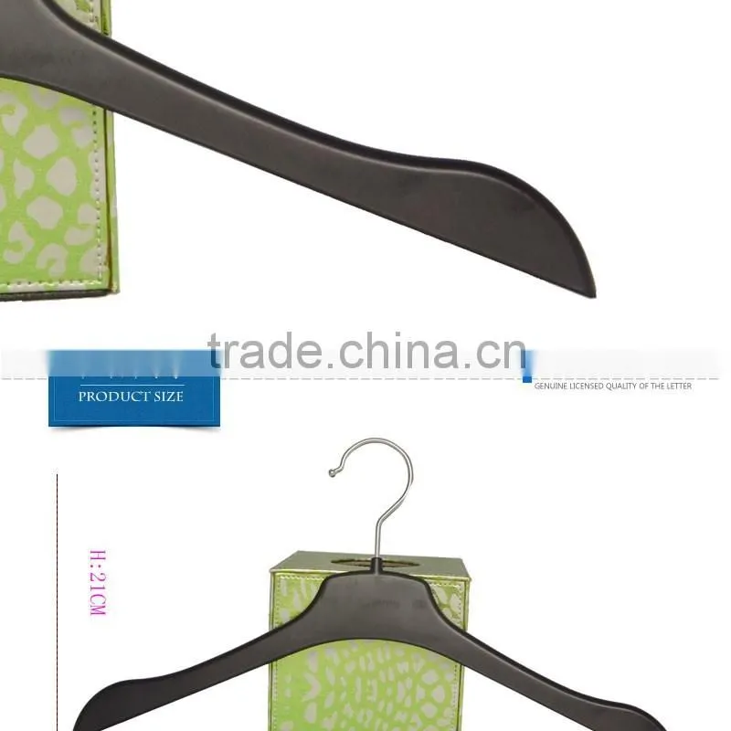 Black Thin Flocking Dress Plastic Hanger