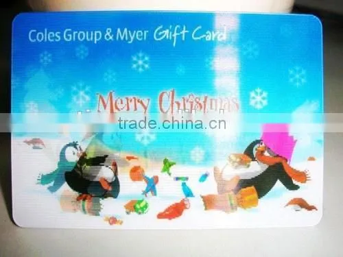 3D Lenticular Card,diy christmas greeting card,plastic card