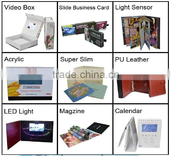 2.4 inch LCD screen customized OEM digital video greeting card and video advertising brochure