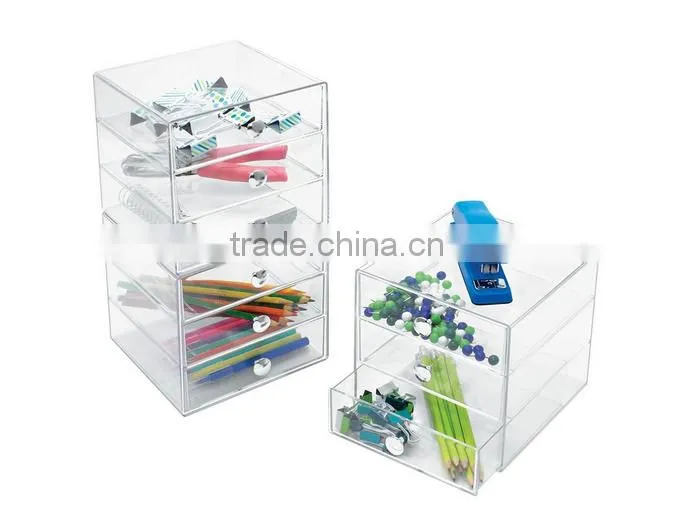 with 3 drawer acrylic storage organizer box