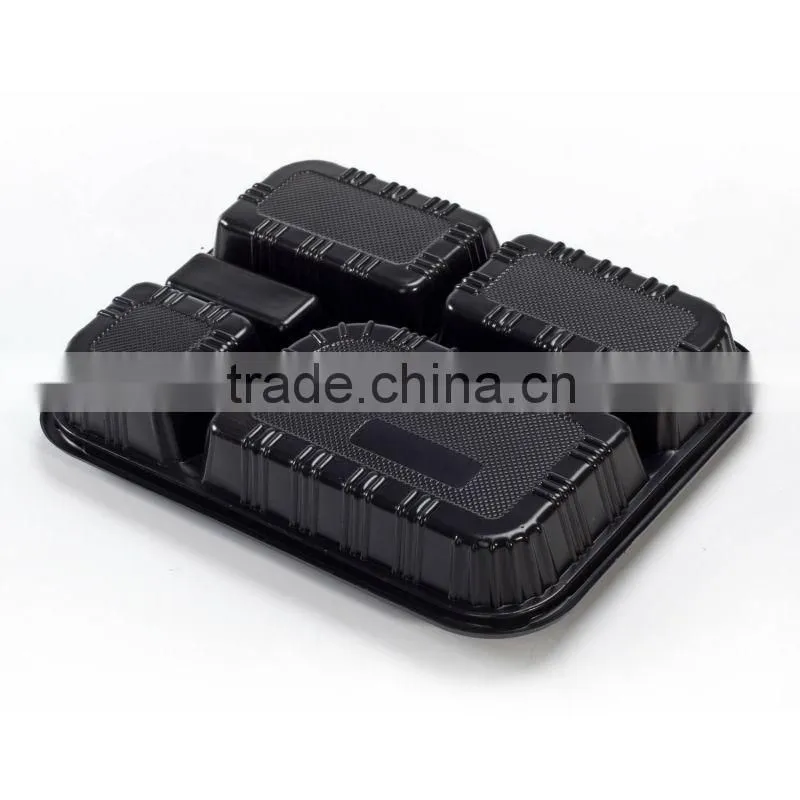 pp plastic food 5-compartment box