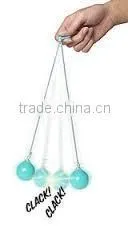 wholesale novelty gift toy light clacker ball with handle