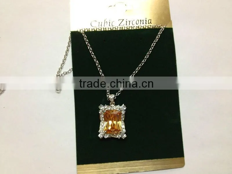 3A CZ stone necklace handmade fashion pandent