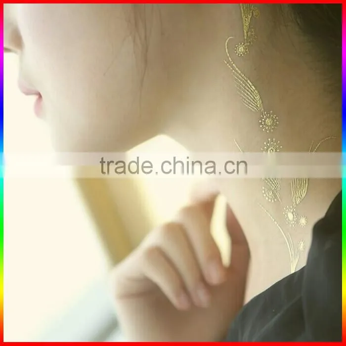 custom metallic temporary flash tattoos, fluorescent tattoos