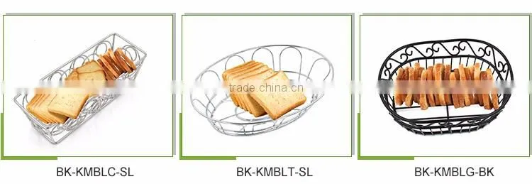 Wholesale cheap price leaves shape carbon steel metal wire bread basket