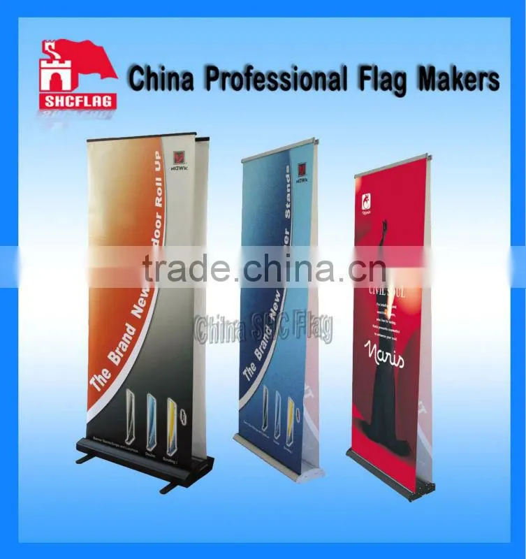 Advertising easy retractable roll up banner stand