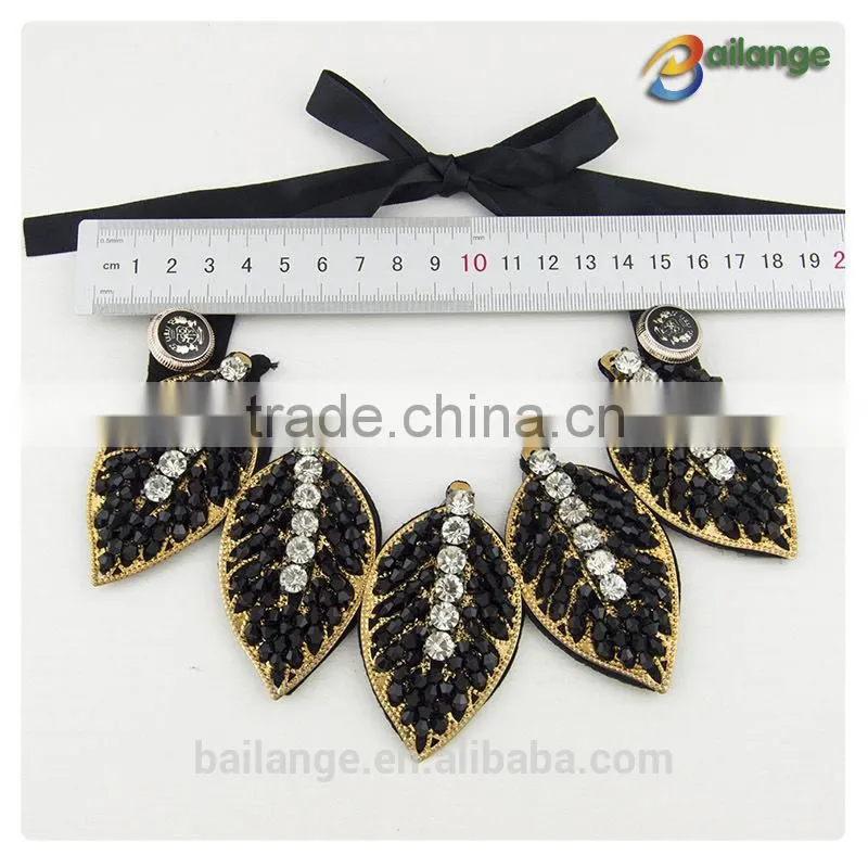 2016 wholesale hot selling handmade beaded neckline guangzhou made
