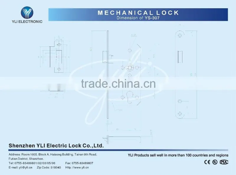 Deadlatch With Cylinder & Thumbturn YS-307