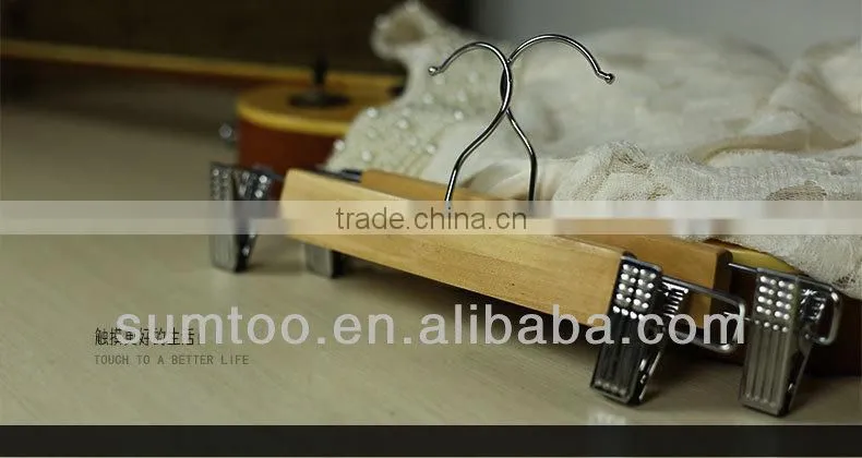 Great Quality Metal Hook Wood Trousers Hanger