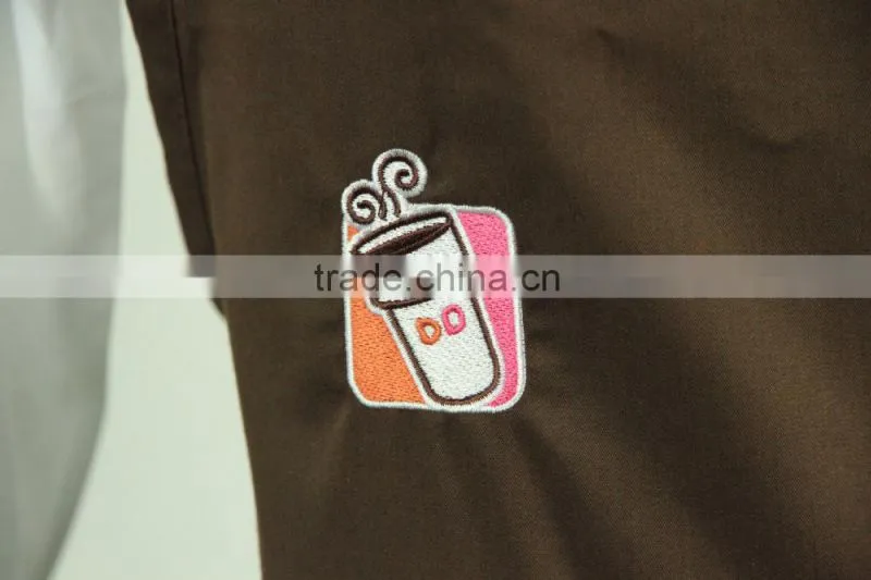 cottton customized embroidery cafe apron