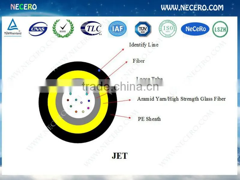 4 core Muti Mode OM3-150 fiber cable om3 150 multimode optic fiber cable
