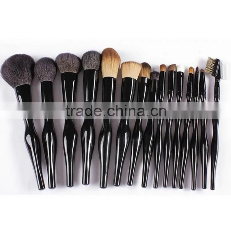 Special handle 15pcs custom logo cosmetic makeup brush set