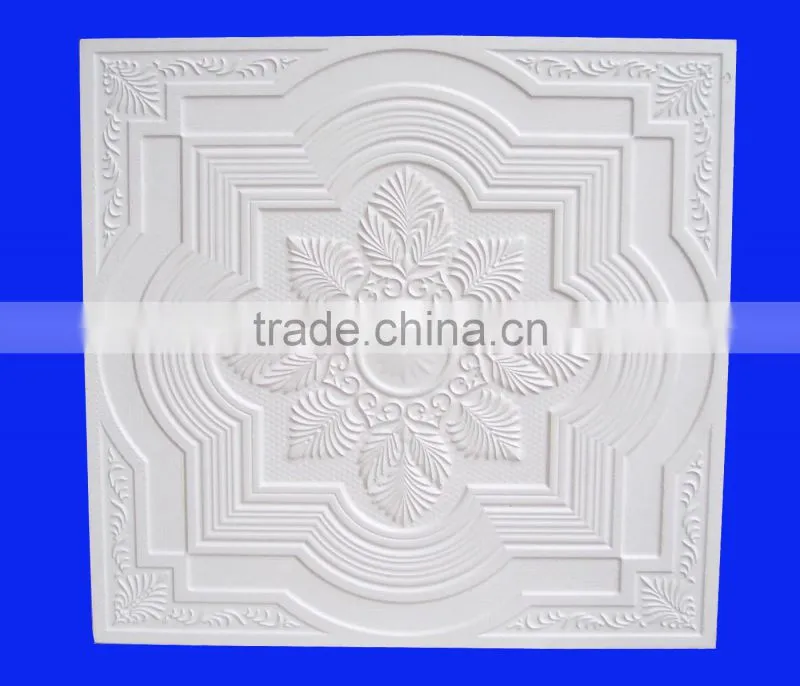 600X600mm thickness 10mm gypsum ceiling tiles from factory