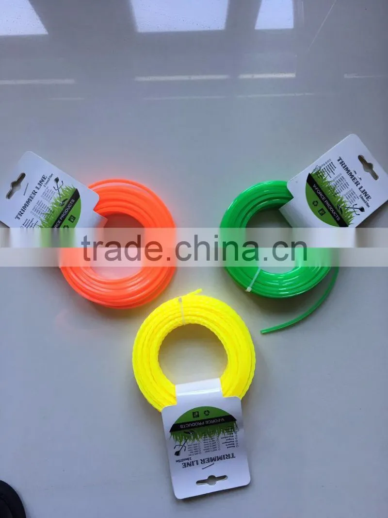 Gray nylon line Card packing grass wacker string trimmer line