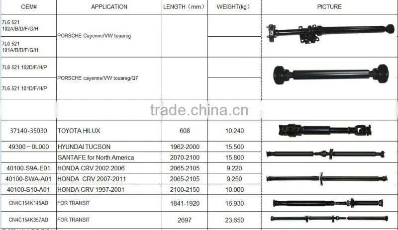 Drive Shaft Support for Toyota