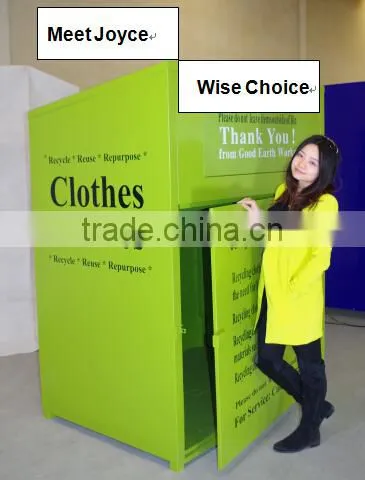 2017 water-proof Optical srength donation bin for clothes and shoes010601