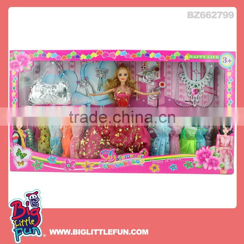 11.5 inch solid loli dolls toy princess dress up games for girls