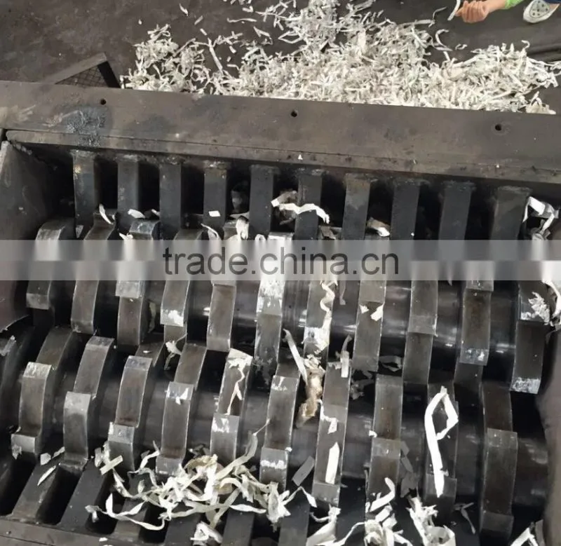 doulbe shaft shredder machine/color steel tile shredding equipment