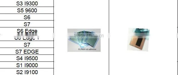 LCD repairing adhesive sticker on the back of LCD for samsung S5/ I9600