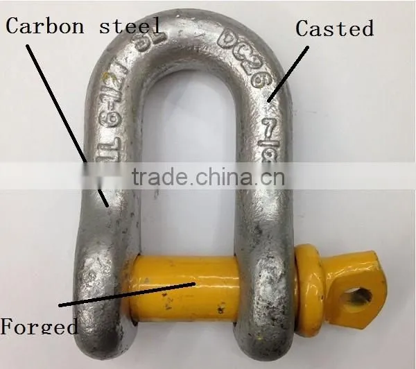 Galvanized Steel Drop Forged Europe Dee Shackle