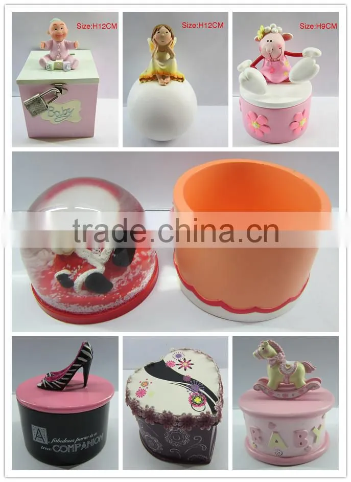 Beautiful white resin jewelry box