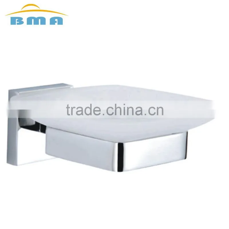 Modern Wall Mount Stainless Steel 304 Double Glass Bathroom Soap Dish