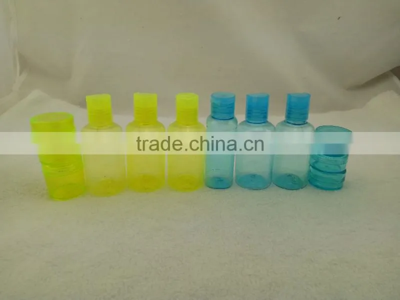 7pcs cheap color plastic travel bottle set travel bottle kit bottle container