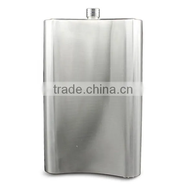 178oz Stainless steel hip flasks laser welding mirror flask with leather package