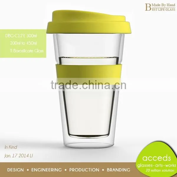 OEM ODM Custom Heat Resistant Borosilicate Double Wall Glass Cup