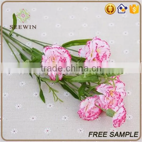 colorful carnation artificial flowers long stem