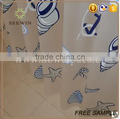 high quality transparent polyester shower curtain