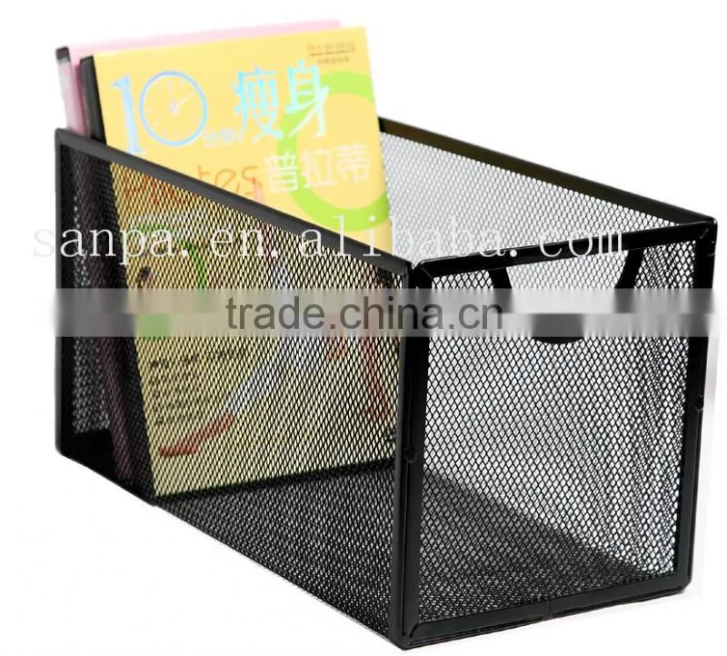 High Quality Home Storage/Office Desk Stationery Storage Metal Mesh Black CD Box/CD Rank