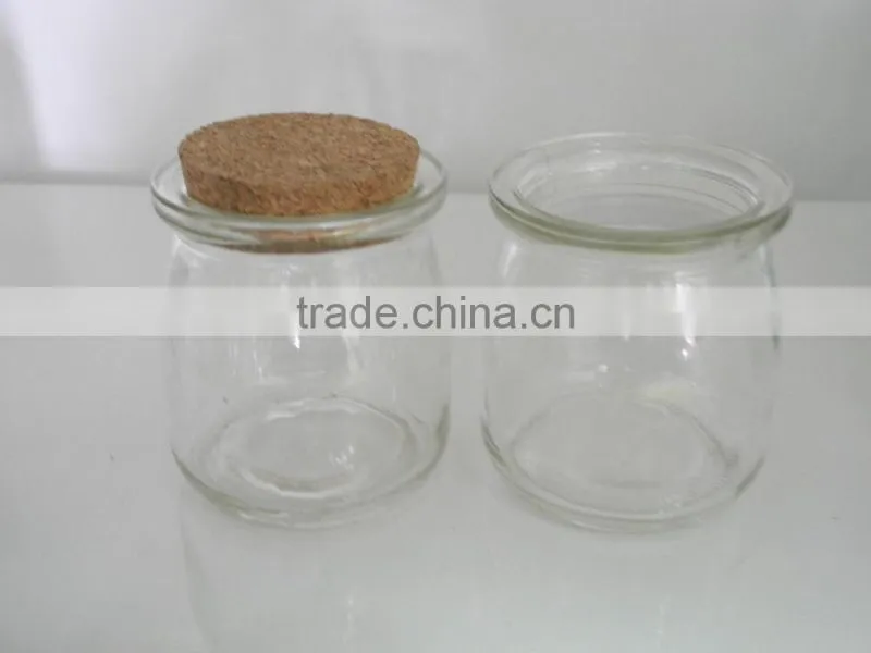 mini unique boots shape glass storage canister with cork stopper