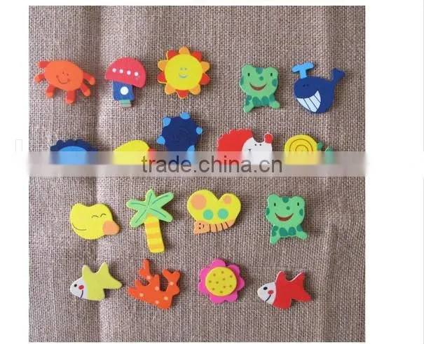 wooden animal fridge magnets